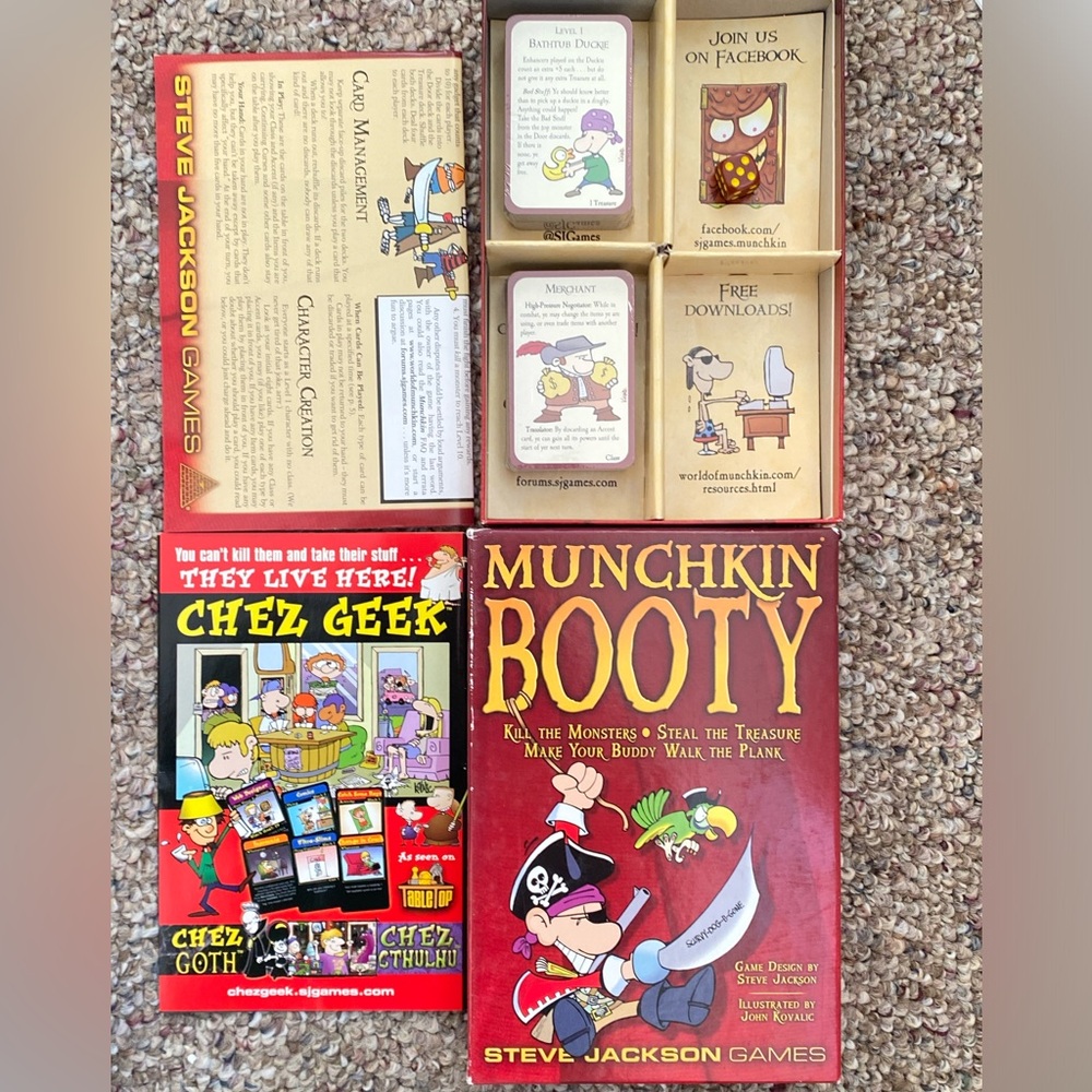 Munchkin Booty Card Game 2010 Steve Jackson Party Humor Pirate New